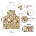 thumbnail image 7 of Yellow Baseball Items Pattern Apron-Garden Aprons for Women with Pockets-Cotton Linen Waterproof Kitchen Cooking Gardening Aprons Adjustable for Kitchen,Cooking,BBQ and Salon 33x27 Inch, 7 of 7