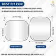 thumbnail image 3 of Protector Solar para Parabrisas EcoNour de 2 Piezas para Jeep Wrangler JL JLU 2018-2025 / Jeep Gladiator 2020-2025, 3 of 7