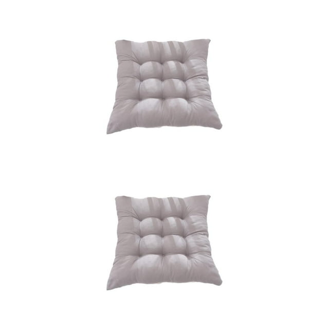 ZheElen Polyester Cotton Cushion With Strap Comfortable And Breathable No Slipping Polyester Fabric Is Comfortable silver gray 2Set