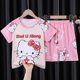 thumbnail image 3 of Sanrios Hellokittys Kuromi Cinnamoroll My Melody pijamas de dibujos animados para niños de manga corta para niños y niñas traje fino de servicio a domicilio para estudiantes, 3 of 5