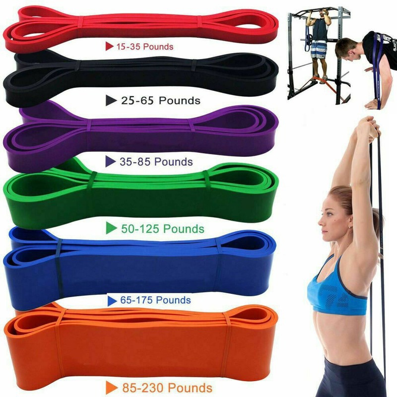 Resistance Bands Loop Heavy Duty Exercise Sport Fitness Gym Yoga Pull UP Latex