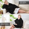 thumbnail image 7 of Heated Hoodie Blanket, Wearable Electric Blanket with 3 Heat Settings, Cordless Portable Flannel Hooded Blanket for Men Women, 7 of 7