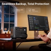 Jackery HP1000AC V2 Portable Power Station, 1014Wh LiFePO4 1500W Output with Sub-10ms UPS & Rapid Charge for Home Backup & RV