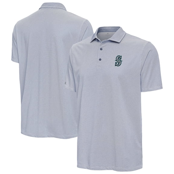 Men's Antigua Navy/White Seattle Mariners Pave Polo