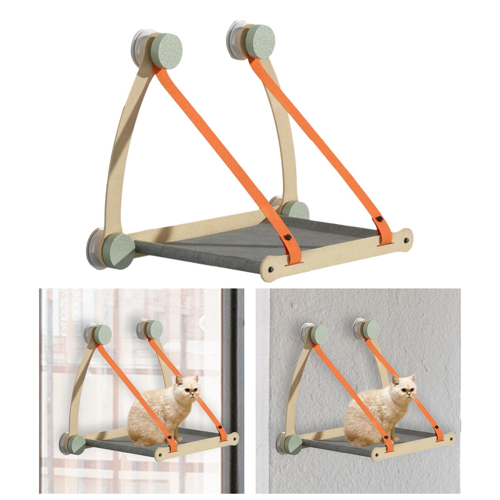 Bvdfgk Cat Window Perch Easy to Install Comfortable Sturdy Durable Hammock for Climbing Orange