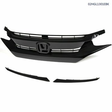 2001-2003 Honda Civic Fit Front Hood Bumper Mesh Grille Black RS JDM Style | 0842961108186 | Plastic | Durable | Performance Part 2001-2003 Honda Civic Fit Front Hood Bumper Mesh Grille Black RS JDM Style | 0842961108186 | Plastic | Durable | Performance Part