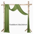 thumbnail image 2 of Wedding Arch Draping Fabric Sheer Chiffon Drapes Outdoor Backdrop Curtains for Wedding Ceremony Arch Ceiling Backdrop Decor, Chiffon Arch Drape,30 Inch x 20Ft, 2 of 2