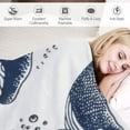 thumbnail image 3 of ARISTURING Whale Fish Ocean Flannel Plush Blanket Soft Blankets 100x130cm 130x150cm 150x200cm 50x60in, 3 of 6
