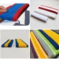 thumbnail image 5 of Couver Unisex Two Tone Wide Basketball Headband Striped Sports Sweatband 3 Pack One Size, White/Blue, 5 of 7