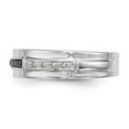 thumbnail image 3 of Sterling Silver White & Black Diamond Men's Ring Size 10, 3 of 3