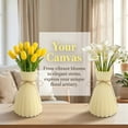 thumbnail image 5 of Unique Bargains Modern Geometric Unbreakable Flower Vase Beige 4.7" x 4.7" x 6.7", 5 of 6