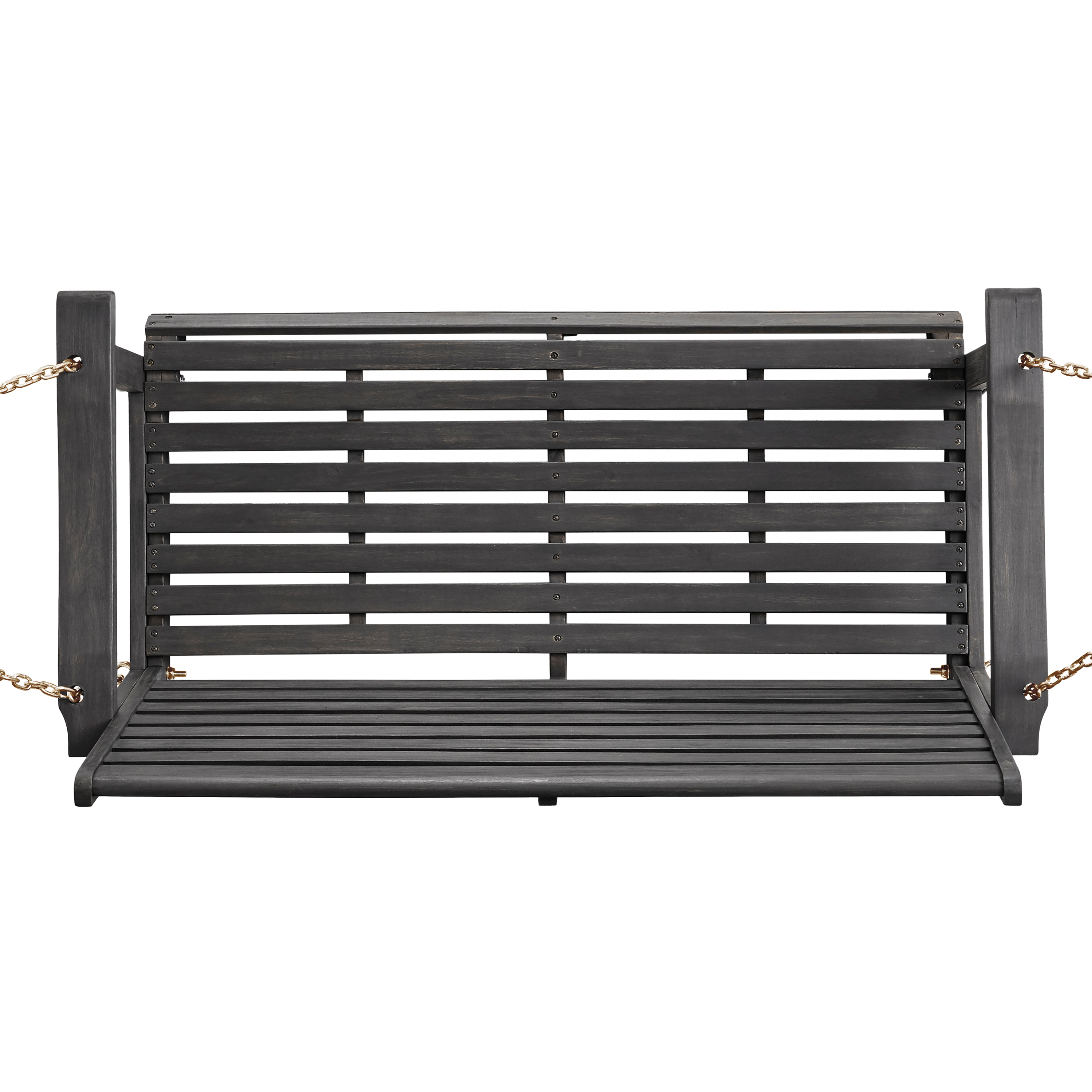 Ace Outdoor Aacia Wood Porch Swing, Dark Gray
