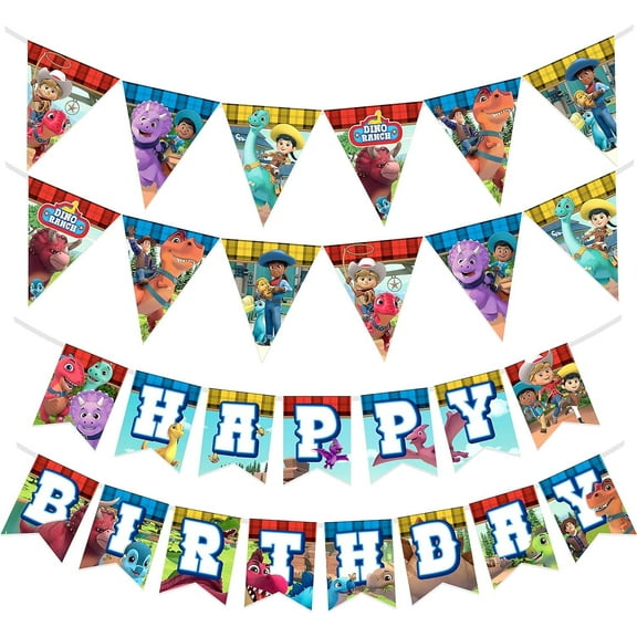 Dino Ranch Party Supplies - Banner Set