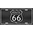 thumbnail image 2 of Route 66 Black Metal License Plate, 2 of 2