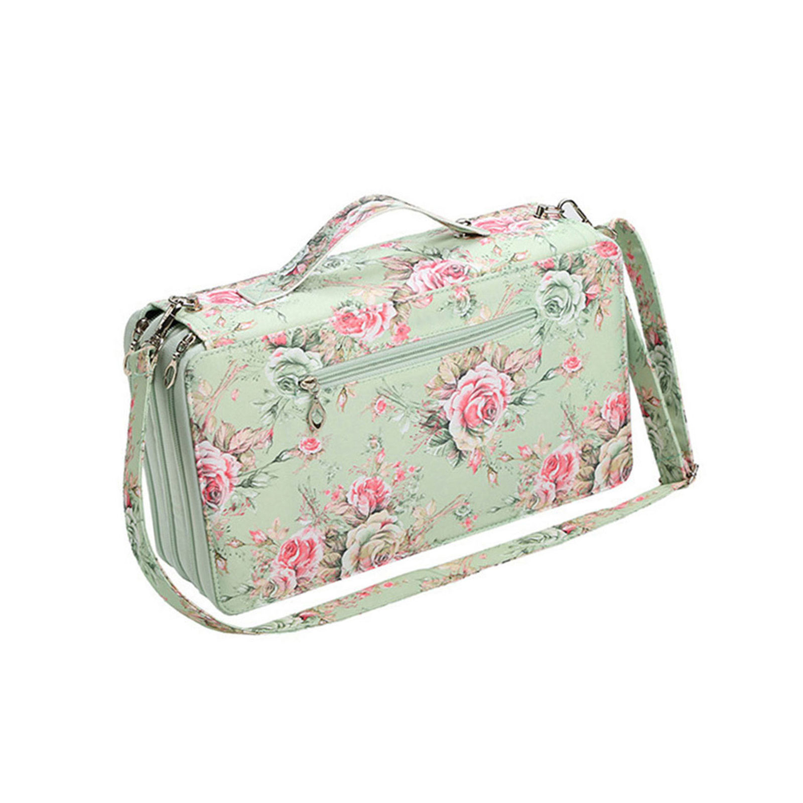 High Capacity Leather Marker Bag 120 Slot Marker Organizers Carrying Case Zippered Storage Bag For Artists And Student