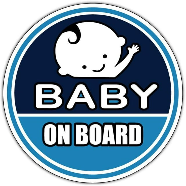 S2P Baby on Board Sticker for Cars - Baby on Board Sign - Baby on Board Decal - Cute Baby in Car Sticker for Cars (Boy)