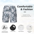thumbnail image 6 of Picia Lilies Flowers pattern Mens Swim Trunks with Compression Liner Stretch Beach Shorts Quick Dry with Zipper Pockets No-Chafing Board Shorts-X-Large, 6 of 9