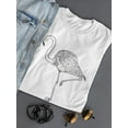 thumbnail image 3 of Beautiful Flamingo Bird Sketch T-Shirt Women -Image by Shutterstock, Female XX-Large, 3 of 4