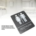 thumbnail image 4 of Letras de Baño de Braille, Colores Contrastantes de Adhesivo, Signo de Baño de Baño de Acero recubrimientos inoxidables Negro para Restaurante de Oficinas de Negocios, 4 of 7