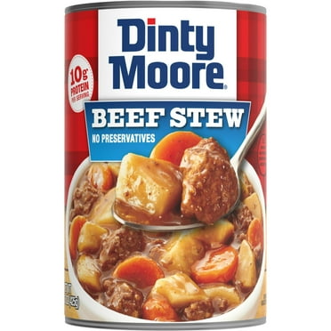 DINTY MOORE Beef Stew with Potatoes & Carrots, Shelf Stable, Serving per Conteiner 2.5, 15 oz Steel Can