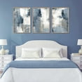 thumbnail image 5 of Large Navy Blue and Gray Framed Canvas Wall Art Set,Modern Abstract Wall Decor,Brush Strokes Block Shape Artwork,Minimalist Neutral Blue Printing for Living Room,Bedroom, Office-16''x24''x3, 5 of 6