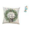 thumbnail image 1 of Funda De Almohada Navideña Con Diseño De Dama De Playa Festiva, Cojín Decorativo De Poliéster, Estatua De Muñeca De Resina Para Sofá, Interior, Coche, Casa, Oficina, Sala De Estar, 1 of 8