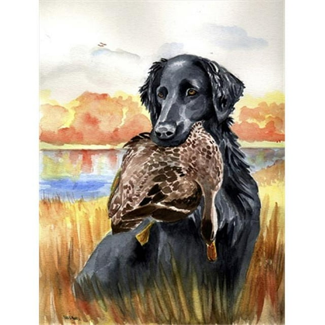 11 x 15 in. Flat Coated Retriever Flag Garden Size