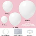 thumbnail image 4 of Globos Blancos 110 Piezas Kit de Arco de Guirnalda de Globos Blancos Globos Blancos de Látex Mate de 5/10/12/18 Pulgadas Diferentes Tamaños como Globos de Baby Shower Globos de Cumpleaños Globos de Bo, 4 of 4