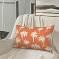 thumbnail image 4 of Palm Tree Pillow Covers 12x20 Inch Set of 2 Vintage Tropical Throw Pillow Covers Summer Outdoor Decorative Cushion Cover Burnt Orange Square Pillowcase for Sofa Couch Indoors Outdoors Decor, 4 of 8