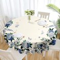 thumbnail image 1 of Eikione Nappes Rondes 60 Po, Nappe Florale Imperméable, Nappe Fleur en Polyester Infroissable pour Fête sur Patio, 1 of 5