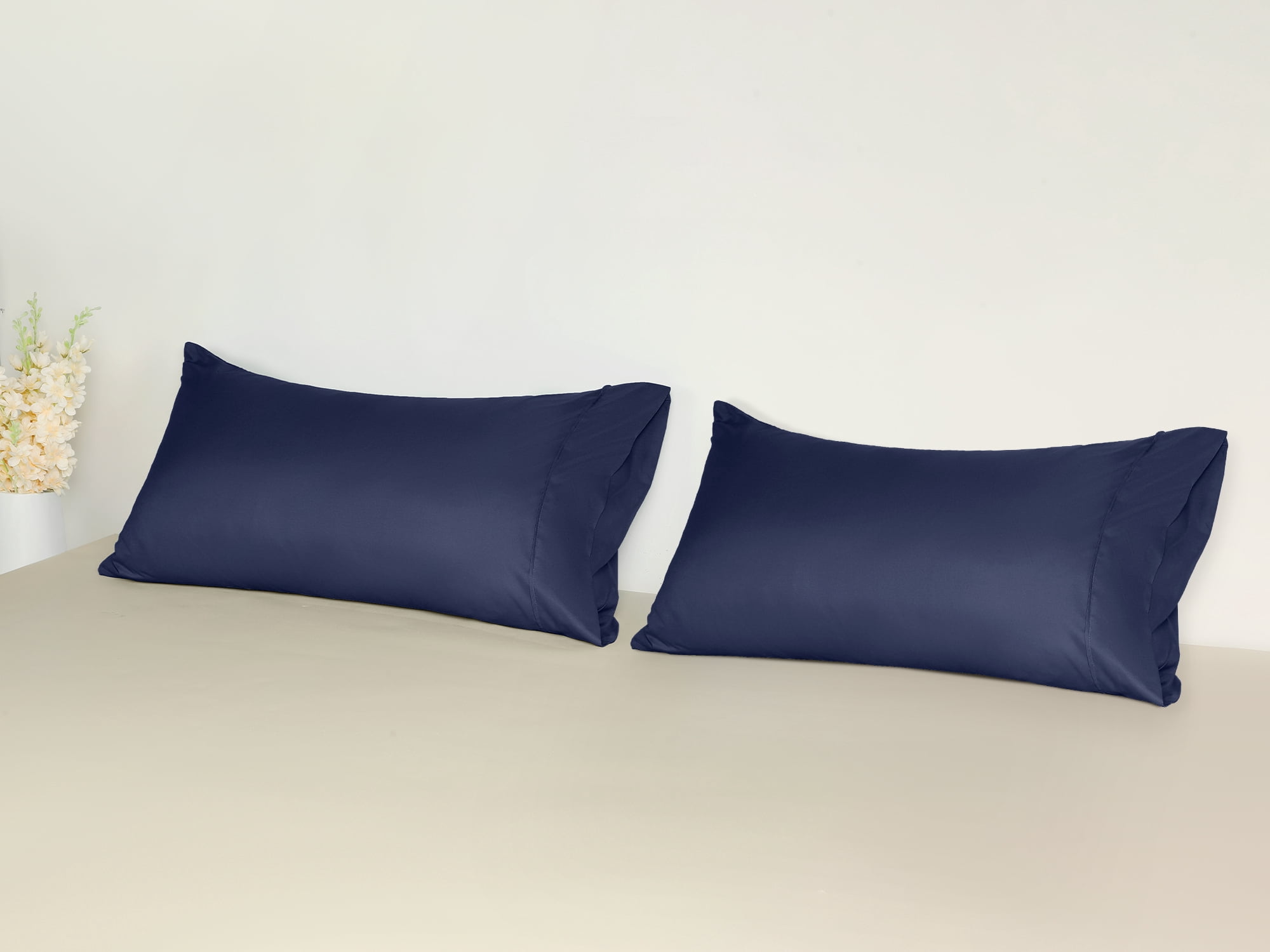 Unique Bargains Pillow Cases with Envelope Closure Pillow Covers 2 pcs Standard Bavy Blue