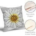 thumbnail image 6 of Summer Daisy Floral Pillow Covers 16X16 Inch Set of 2 White Petal Flower Bloom Decorative Pillow Cases Gray Seasonal Cotton Linen Cushion Case Farmhouse Home Decor for Sofa Couch Porch Outdoor, 6 of 6