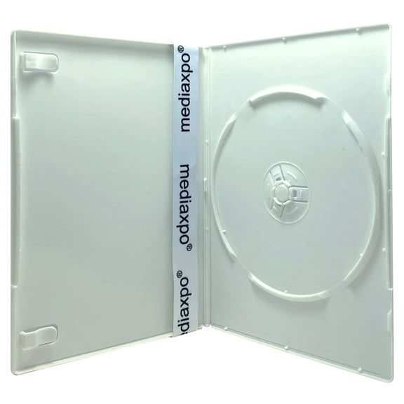 CheckOutStore 50 Slim Solid White Color Single DVD Cases 7MM