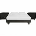 thumbnail image 2 of Black Platform Queen Bed with Two Nightstands, 2 of 5