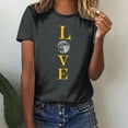 thumbnail image 2 of Penkiiy T-Shirt Musulman Ramadan pour Femmes T-Shirts Graphiques Mignons pour Femmes Col Rond Manches Courtes Imprimé Lune T-Shirt Décontracté 2TG Gris Foncé, 2 of 6