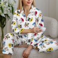 thumbnail image 4 of Wukai French Bulldog With Coffee Cup Print Women's Pajama Set - Soft Long Sleeve Sleepwear for Comfort and Style-Large, 4 of 9