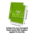 thumbnail image 2 of Fresh Produce (24" X 36") 4mm Corrugated Plastic Panel, Graphics Applied To 1 Side (Pk of 2), 2 of 4