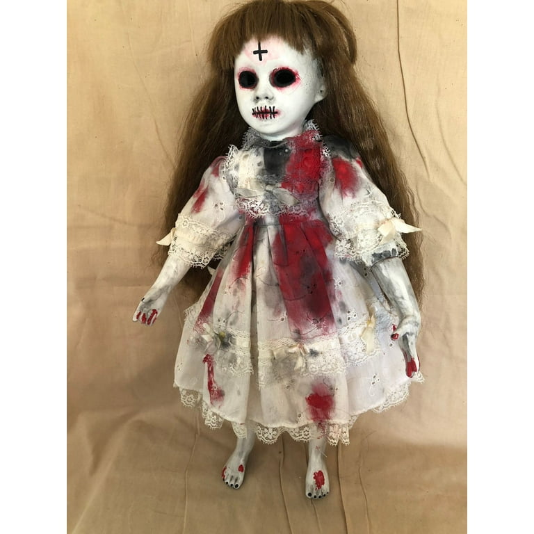 OOAK Bloody Zombie Girl Gothic Creepy Horror Doll Art by Christie