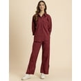 thumbnail image 2 of Moomaya Solid 2 Pcs Cotton Co-Ord Set, Everyday Wear Long Shirt With Pants, 2 of 9