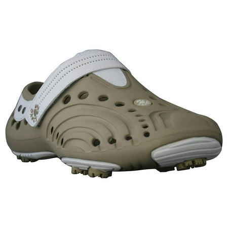 dawgs girls' spirit lightweight golf shoes tan with white size