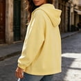 thumbnail image 4 of TARIENDY Quarter Zip Sweatshirt Women Solid Color Long Sleeve Pullover Sweatshirts with Pocket Fashion Fall Casual Tops Yellow M, 4 of 9