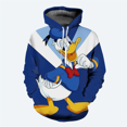 thumbnail image 3 of Nueva sudadera con capucha de dibujos animados de Disney para hombre, con estampado 3D del pato Donald, sudadera con capucha informal de moda urbana para hombre, 3 of 5