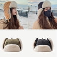 thumbnail image 4 of Solid Color Cotton Hat for w/ Foldable Ear Flap Windproof Trapper Bomber Aviator, 4 of 20