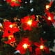 thumbnail image 3 of Poinsettia Navidad Flores Decoraciones Guirnalda Luces De Cadena Año Nuevo Adornos De Navidad Hogar Interior Decoración Al Aire Libre Speravity HA037735-00, 3 of 6