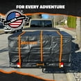 thumbnail image 3 of Mockins 60"x36"x6" Tow Hitch Cargo Carrier with 35 Cu.Ft. Cargo Bag, License Plate Holder, Stabilizer, Locks and Straps, 3 of 9