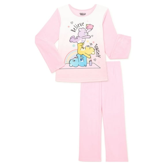 Care Bears Girls Long Sleeve Top and Pants Pajama Sleep Set, 2-Piece, Sizes 4-12