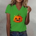 thumbnail image 2 of Bovemsi Womens Shirt Sleeve Tops Soft Loose‑Fit V‑Neck Graphic Short‑Sleeve Prints Fashion Outfits Clothes XXL, 2 of 4