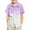Purple, variant on Hiijoy Boys Short Sleeve Button-Down Shirt Gradient Summer Casual Beach Shirt, Sizes 5-14