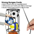 thumbnail image 4 of Vertical Ball Storage Rack, 40" Height Garage Organizer Holder for Basketball Soccer Football Volleyball, Wall-Mounted Space Saving Sports Equipment Storage, 4 of 8