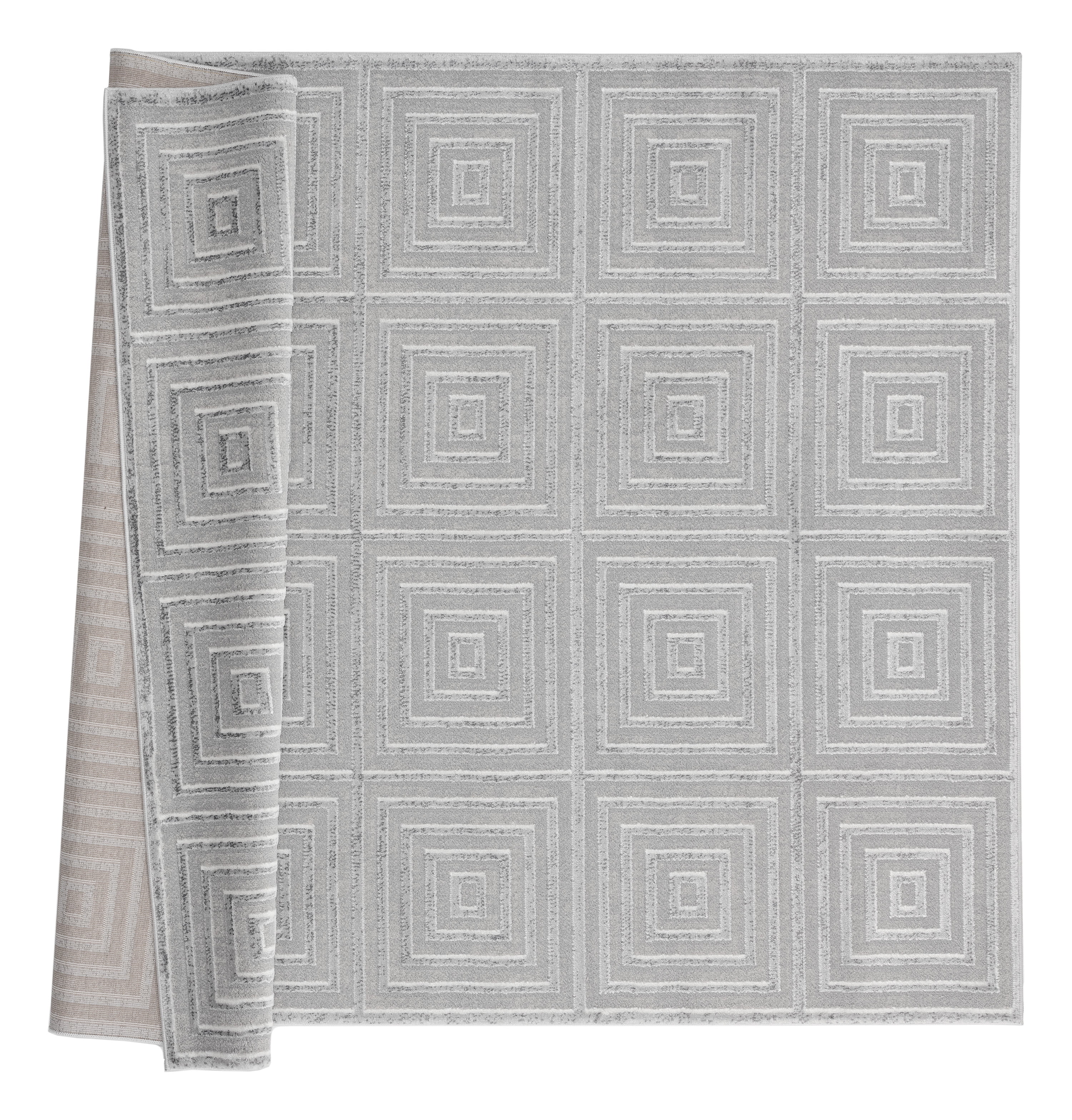 United Weavers Rasbora Piraya Contemporary Geometric Accent Rug, Silver, 1'11" x 3'